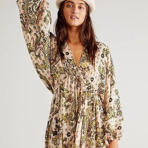 Free People Arzel Dress, NWT, Tea Combo, $148